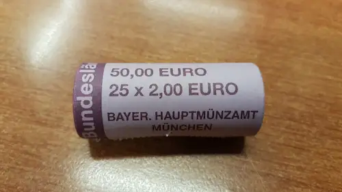 Deutschland 2 Euro Rolle 2009 Saarland D , 25 Stück wie verausgabt