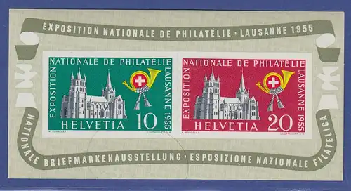 Schweiz 1955 Briefmarken-Ausstellung Lausanne, Mi.-Nr. Block 15 postfrisch **