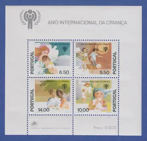 Portugal Blockausgabe 1979 Mi.-Nr. Block 28 ** Internationales Jahr des Kindes  