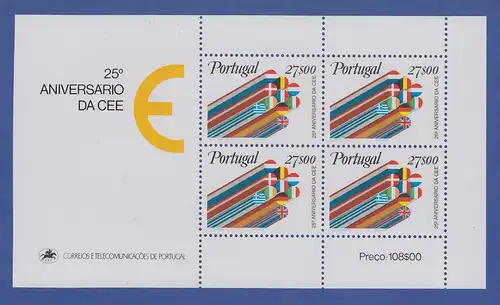 Portugal Blockausgabe 1982 Mi.-Nr. Block 34 ** Europ. Wirtschaftsgemeinschaft   
