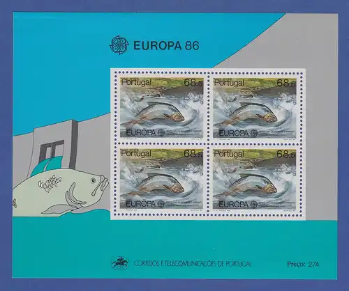 Portugal Blockausgabe 1986 Mi.-Nr. Block 50 ** Europa Natur- und Umweltschutz