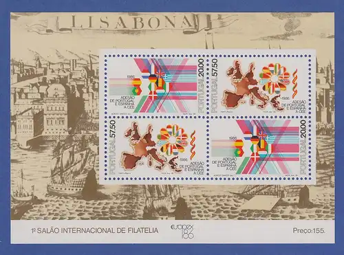 Portugal Blockausgabe 1986 Mi.-Nr. Block 52 ** Intern.Briefmarkenausstellung
