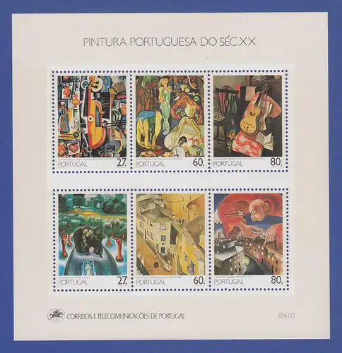 Portugal Blockausgabe 1988 Mi.-Nr. Block 62 ** Gemälde des 20. Jahrhunderts