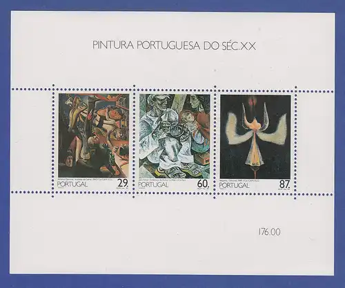 Portugal Blockausgabe 1989 Mi.-Nr. Block 63 ** Gemälde des 20. Jahrhunderts
