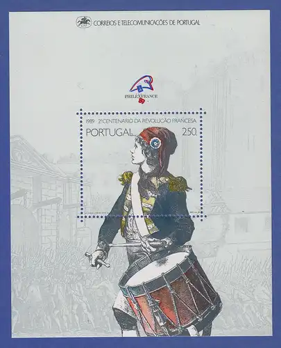 Portugal Blockausgabe 1989 Mi.-Nr. Block 66 ** PHILEX-FRANCE `89 