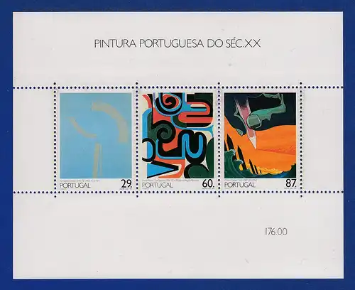 Portugal Blockausgabe 1989 Mi.-Nr. Block 67 ** Gemälde des 20. Jahrhunderts