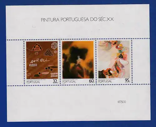 Portugal Blockausgabe 1990 Mi.-Nr. Block 70 ** Gemälde des 20. Jahrhunderts
