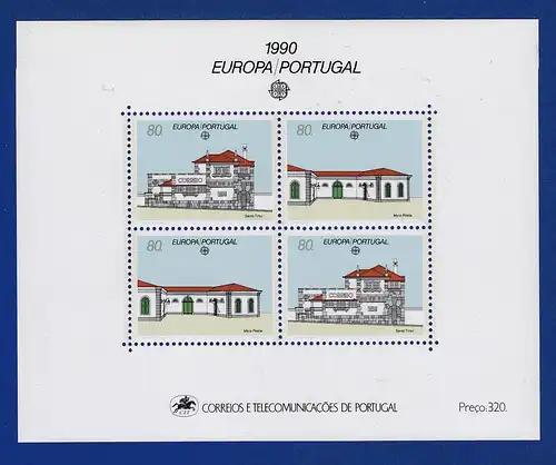 Portugal Blockausgabe 1990 Mi.-Nr. Block 71 ** Europa Postalische Einrichtungen