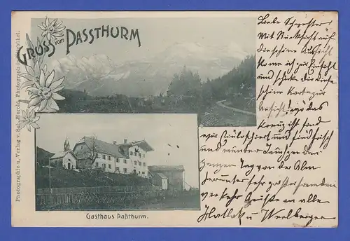 AK Österreich Kitzbühl Gruss vom Passthurm 1900