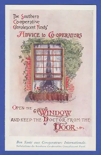 AK England Open the Window and keep the Doctor from the door um 1925