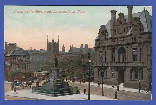 AK England Steephenson`s Monament Newcastle-on-Tyne 1913