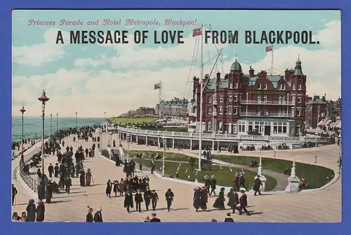 AK England "A Message of Love from Blackpool" 1913