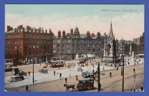 AK England Manchester Aalbert Square 1913