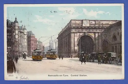  AK England Newcastle on Tyne Central Station 1913