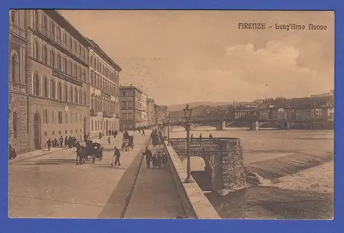  AK Italien Florenz Promenade am Arno 1913