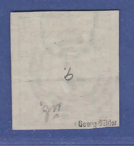Hamburg 2 1/2 Schilling grün Mi.-Nr. 9 gestempelt, geprüft Georg Bühler