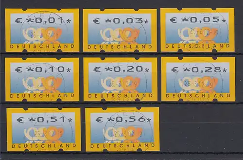 ATM Deutschland Mi-Nr. 4.1 Restwertsatz RS1 8 Werte 0,01-0,56 mit Voll-O KIEL