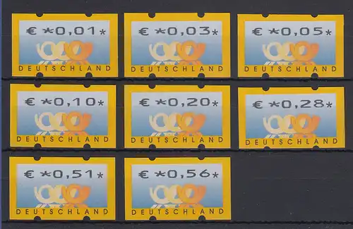 ATM Deutschland Mi-Nr. 4.1 Restwertsatz RS1 8 Werte 0,01-0,56 postfrisch **