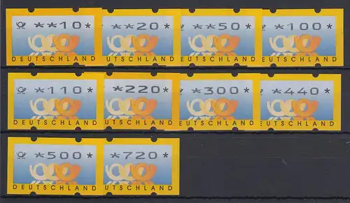 Deutschland ATM Mi.-Nr. 3.3. DM-Währung Automat Sielaff, Tastensatz 10-720 **