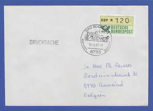 ATM 1.2 Typ NAGLER Wert 120 auf FDC Bad Bocklet, Sonder-O 14.4.92