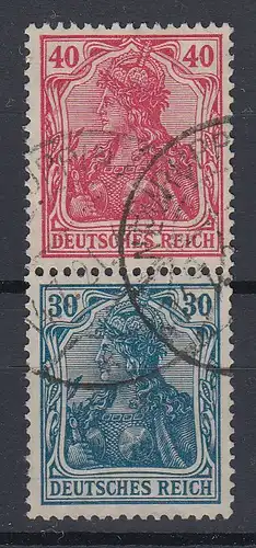 Deutsches Reich Germania-Zusammendruck 40/30 Mi.-Nr. S21a gestempelt