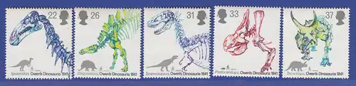 Großbritannien 1991 Dinosaurier Saurierskelette Mi.-Nr. 1350-1354 Satz **