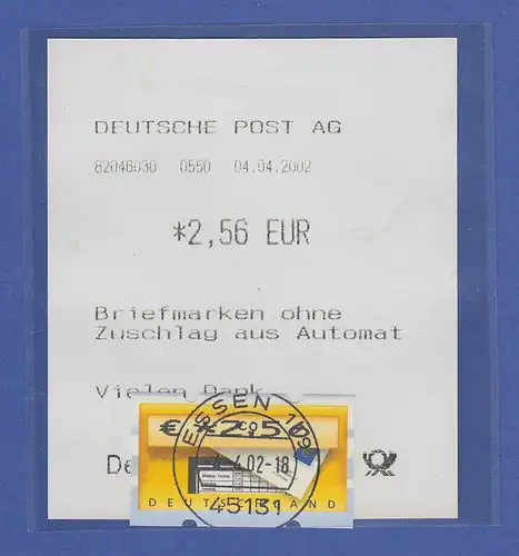 ATM Deutschland Briefkasten Sielaff Mi.-Nr. 5.1 Wert 2,56 € mit ET-O / ET-AQ