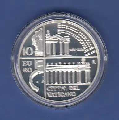 Vatikan 10 Euro Silber-Gedenkmünze 2006 Bernini Collonaden Petersdom OVP