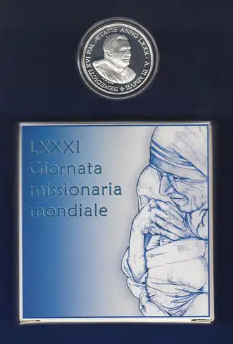 Vatikan 10 Euro Silber-Gedenkmünze 2007 Welt-Missionstag OVP