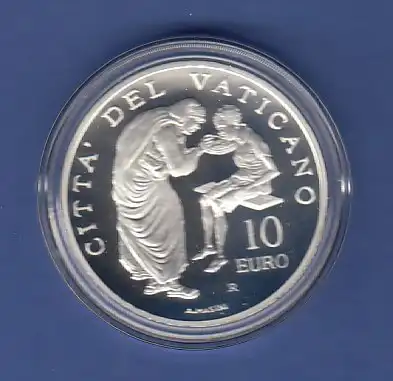 Vatikan 10 Euro Silber-Gedenkmünze 2007 Welt-Missionstag OVP