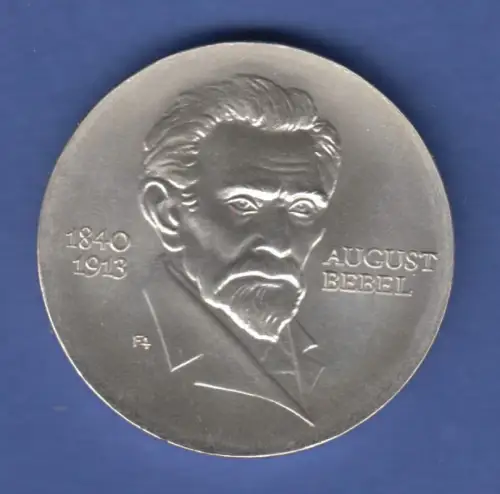 DDR 20 Mark Gedenkmünze 1973 August Bebel stempelglanz 