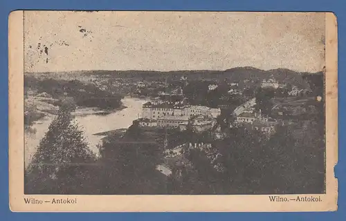 AK Litauen Vilnius Antokol 1916 per Feldpost gelaufen
