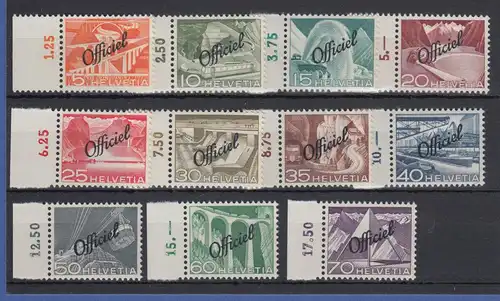 Schweiz Dienstmarken Landschaften 1950 Mi.-Nr. 64-74 Satz 11 Werte kpl.  **