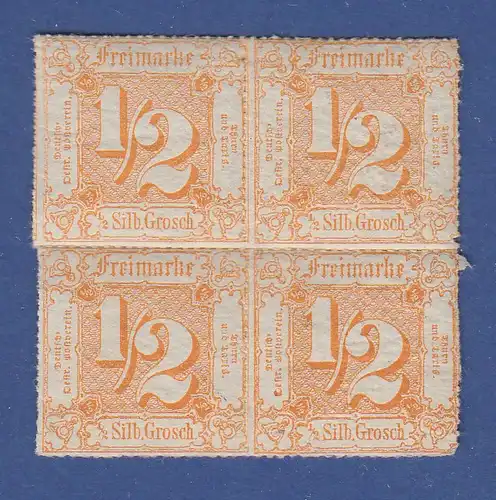 Altdeutschland Thurn und Taxis Mi.-Nr. 37 Viererblock postfrisch ** 