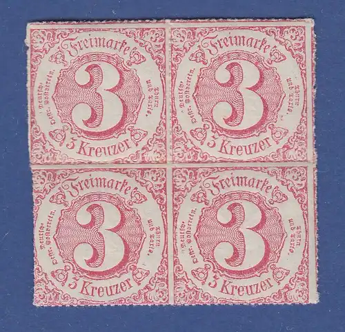 Altdeutschland Thurn und Taxis Mi.-Nr. 42 Viererblock postfrisch ** 