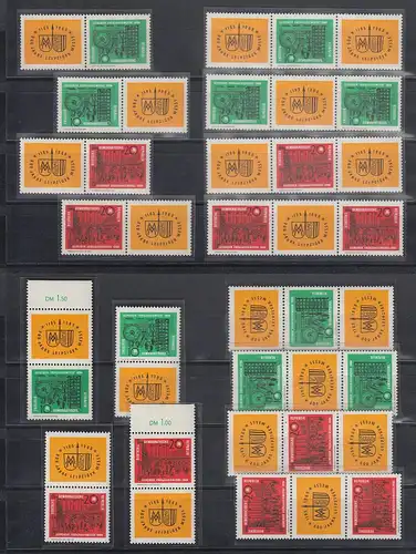 DDR 1964 Leipziger Messe kpl. Zusammendruck-Garnitur 16 Zusammendrucke ** 