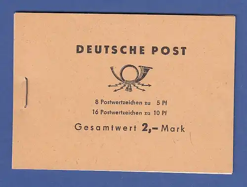 DDR Ulbricht Markenheftchen Mi.-Nr. MH 4c 3b ** 