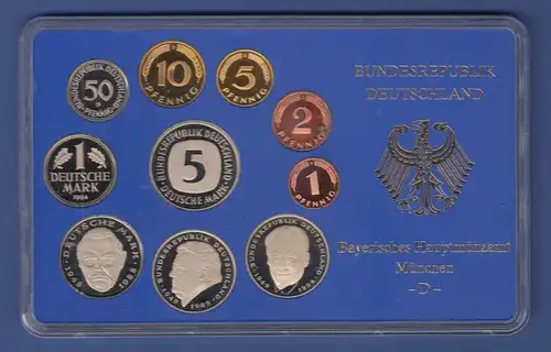 Bundesrepublik DM-Kursmünzensatz 1994 D Polierte Platte PP