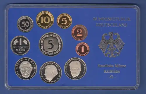 Bundesrepublik DM-Kursmünzensatz 1994 G Polierte Platte PP