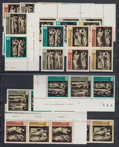 DDR 1983 Naumburger Dom Mi.-Nr. 2808-11 kpl. Garnitur 16 Zusammendrucke **