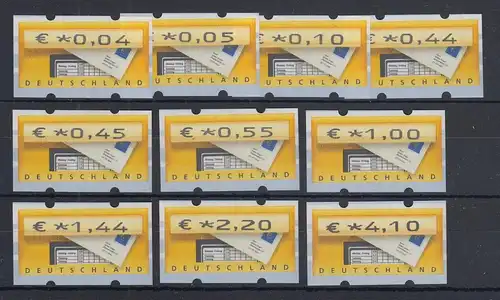 ATM Deutschland Briefkasten Sielaff Mi.-Nr. 5  Satz VS5 10 Werte 0,04-4,10 **