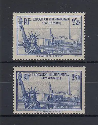 Frankreich 1939 Weltausstellung New York Mi.-Nr. 444-445 Satz **