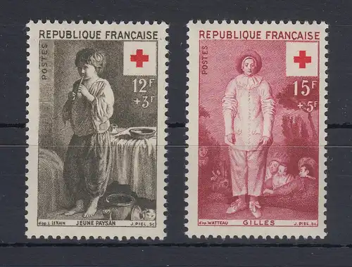 Frankreich 1956 Rotes Kreuz Mi.-Nr. 1117-1118 Satz 2 Werte **