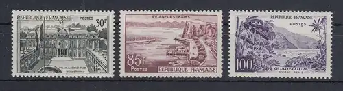 Frankreich 1959 Freimarken Landschaften Mi.-Nr. 1232-1234 Satz 3 Werte **
