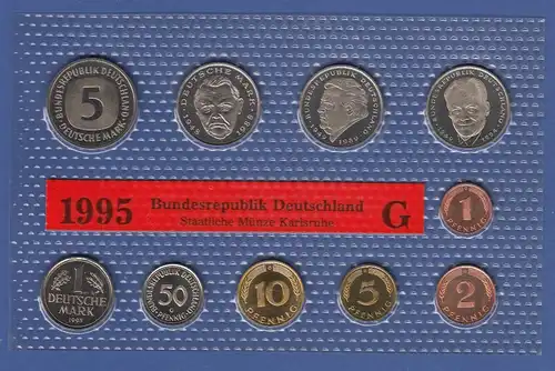Bundesrepublik DM-Kursmünzensatz 1995 G stempelglanz