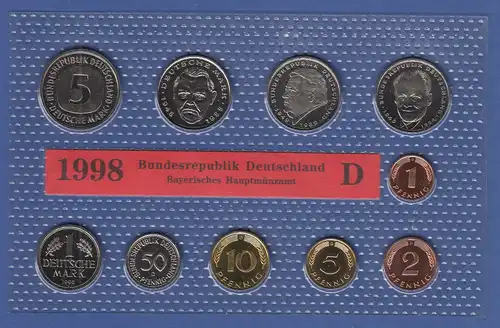 Bundesrepublik DM-Kursmünzensatz 1998 D stempelglanz