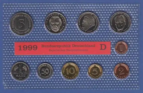 Bundesrepublik DM-Kursmünzensatz 1999 D stempelglanz