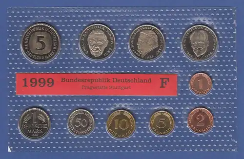 Bundesrepublik DM-Kursmünzensatz 1999 F stempelglanz