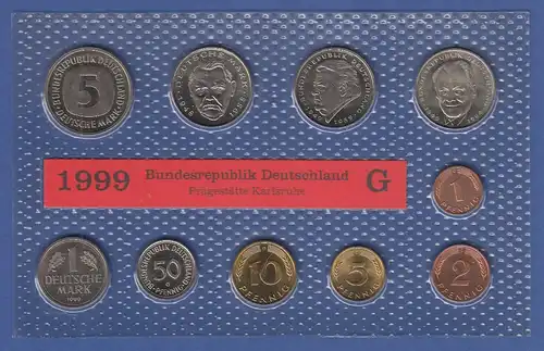 Bundesrepublik DM-Kursmünzensatz 1999 G stempelglanz