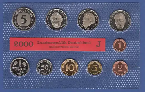 Bundesrepublik DM-Kursmünzensatz 2000 J stempelglanz